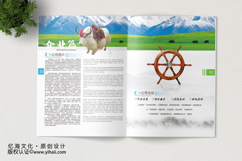 昆明憶海文化-乳業(yè)公司宣傳畫冊設計