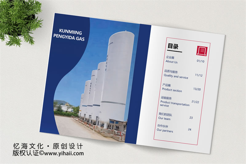 企業(yè)宣傳畫冊設(shè)計-昆明氣體公司畫冊制作